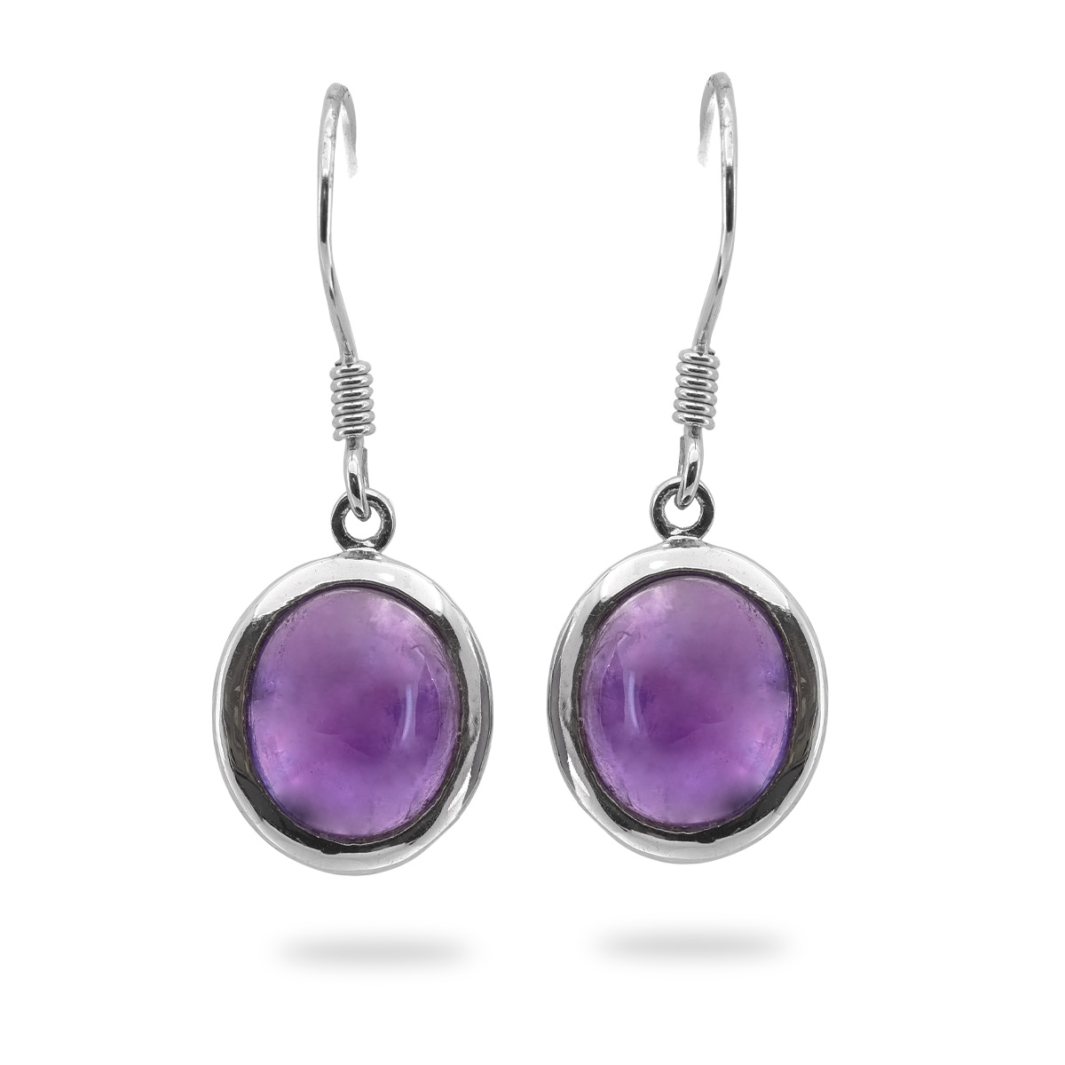 Boucles d'oreilles amethyste argent Aude